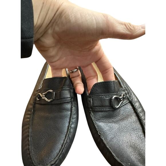 Cole Haan Men's Black Leather Air Soles Driving Moccasins Slip On Loafers Size 8 - Picture 2 of 7